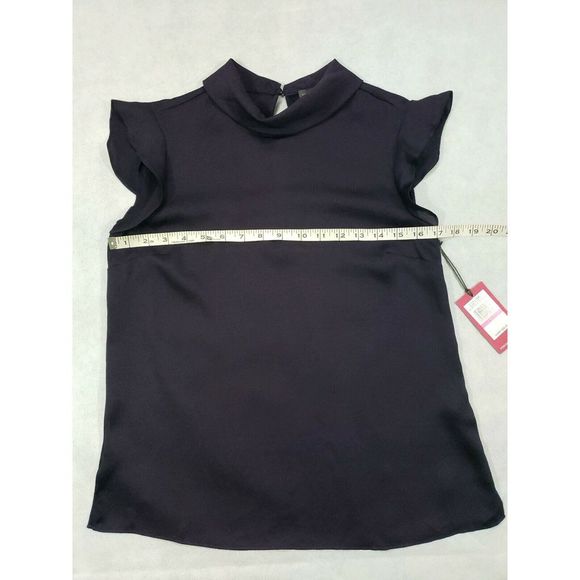 Vince Camuto Blouse Plum Purple Ruffled Sl… - Picture 6 of 8